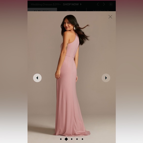 DB Jersey A-Line Bridesmaid Forrest Green Maxi Slip Dress Knot Detail💐 - Picture 3 of 16